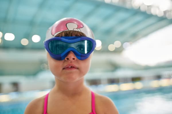 Arena Spider barnmask ljusblå-blå simglasögon