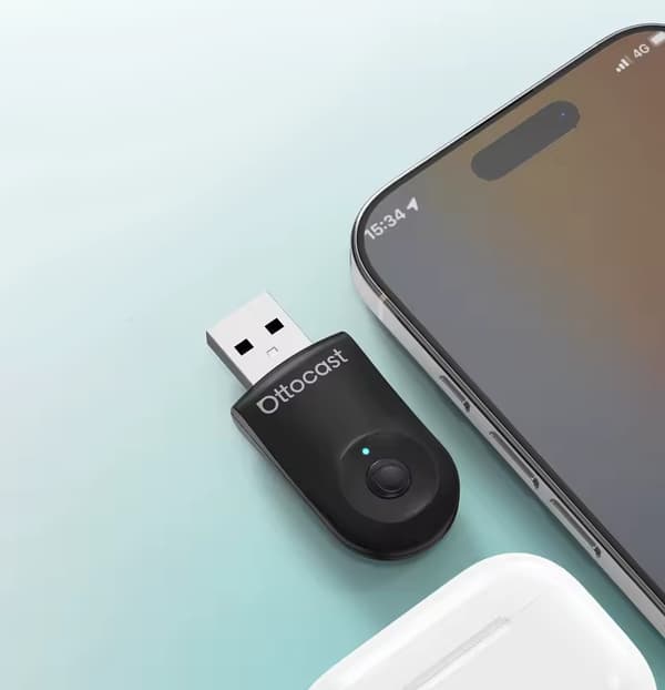 Ottocast Mini 2-i-1 trådløs adapter CarPlay / Android Auto CA505-T