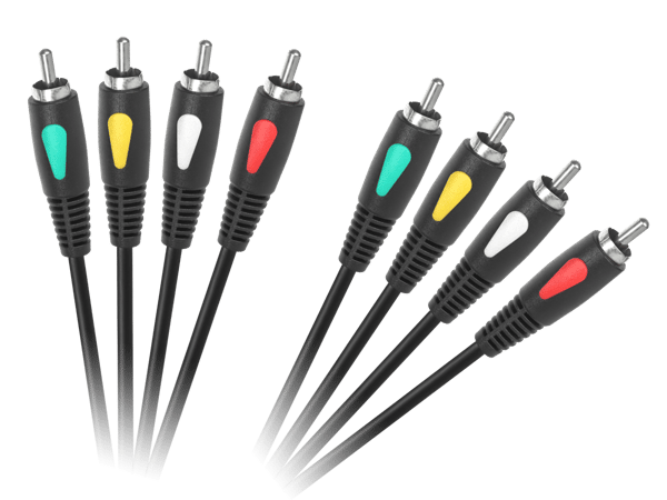 RCA-kaapeli, ääni-cinch-kaapeli, 3 m, 4RCA- 4RCA, Cabletech Eco-Line