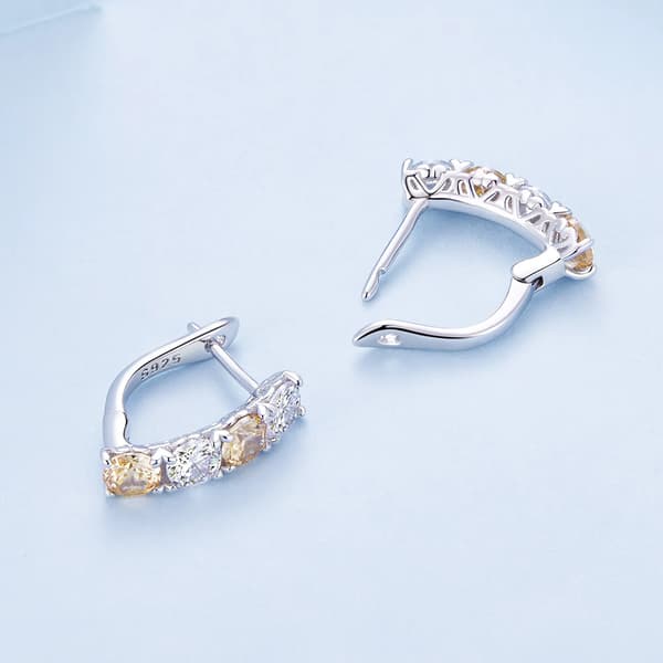 Pendientes de Plata Aros Circonitas Plata 925