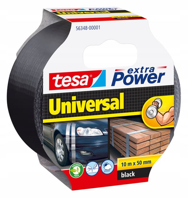 tesa extraPower selvklæbende reparationstape sort 10m x 50mm