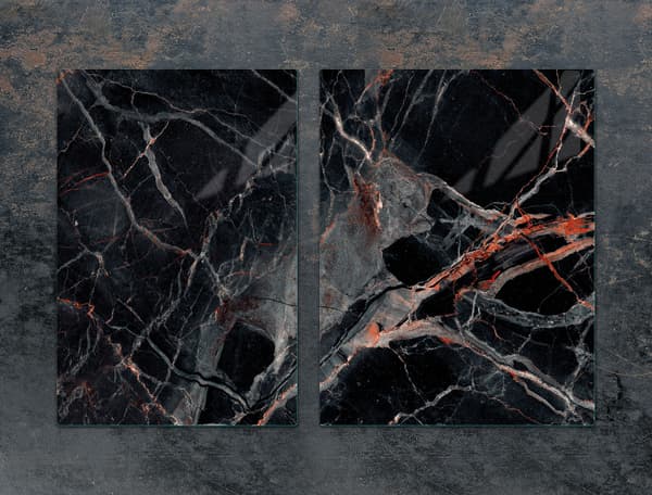 GLASBESKYTTELSESPLADE 75x52 MARMOR
