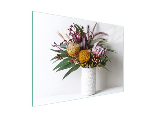 SKÄRBRÄDA I GLAS 30x22 BLOMMOR