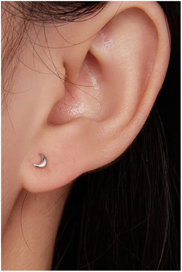 Pendientes de plata Pendientes de luna Pendientes de plata 925