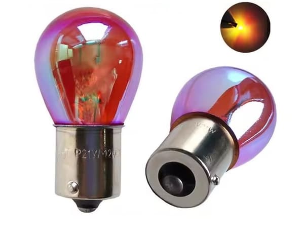 Rainbow Diamond 21W PY21W orange blinkerlamper BAU15S 2 stk