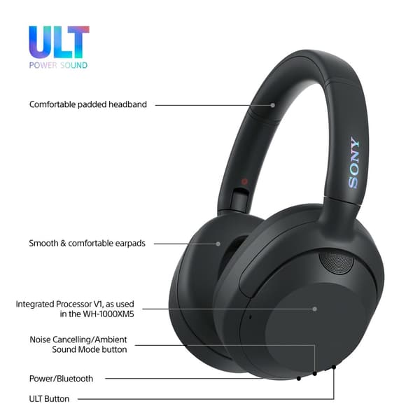SONY WH-ULT900NB hovedtelefoner sorte