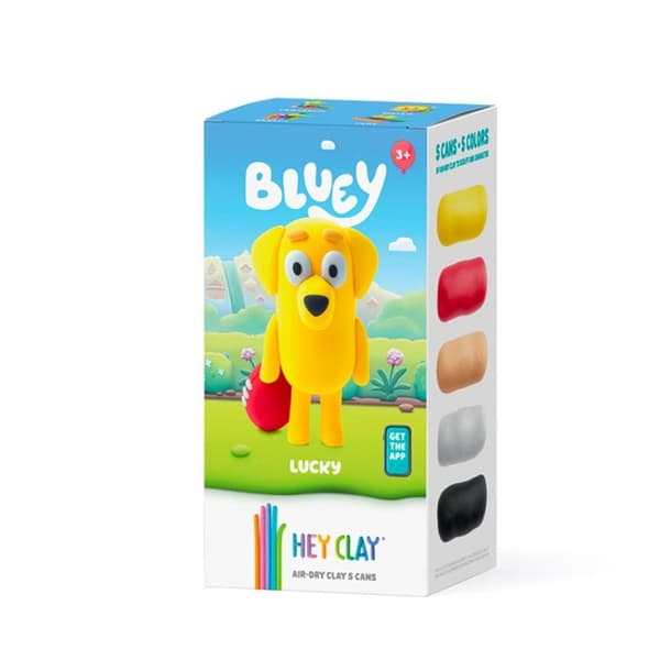 Hey Clay - Blå Heldig Figur + Tilbehør 5-Pak