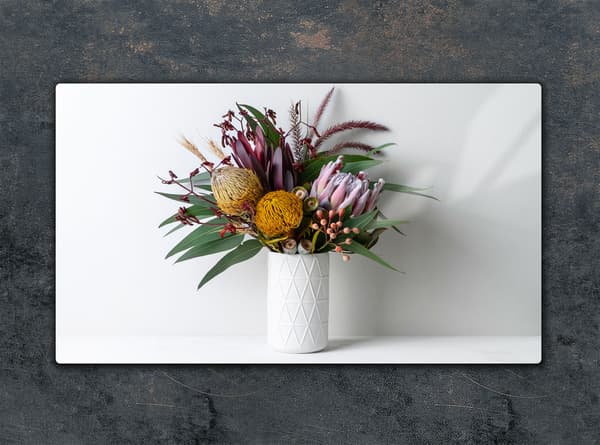 GLAS SKÆREBRÆT 52x30 BLOMSTER