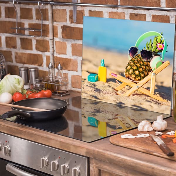 Glasskydd för spishäll 60x52 Ananas