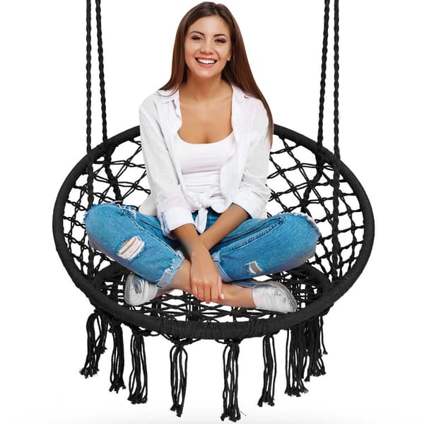 BOHO riippuva puutarhakeinu, musta