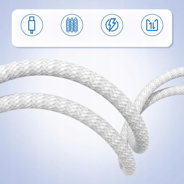 USB-C-USB-C KABEL STÆRKT KABEL TIL TELEFON COMPUTER 100W PD 200cm Koanni