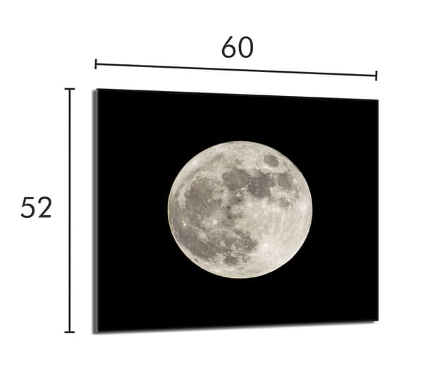 Lasinen liesisuoja 60x52 Moon