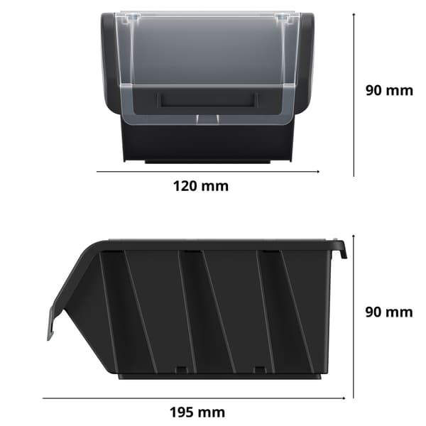 Truck Plus KTR20F opbevaringscontainer | Sort
