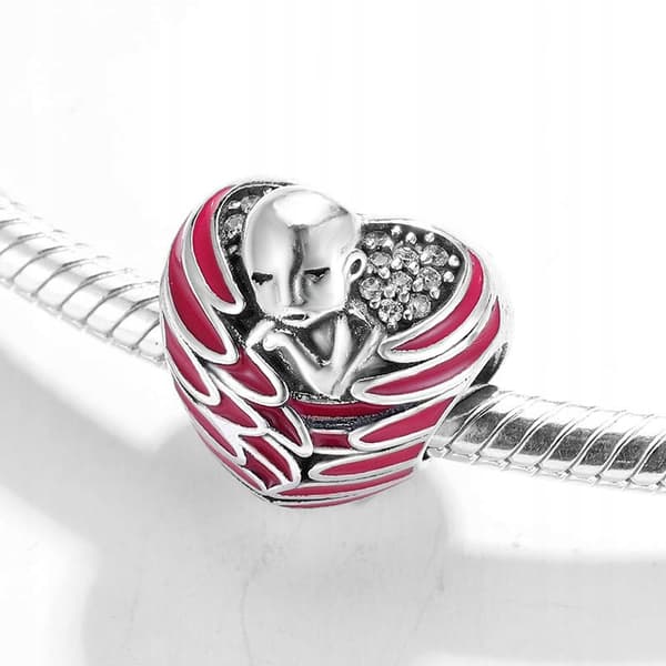 Charms til Pandora Charms Hjerte Skytsengel Barn S925