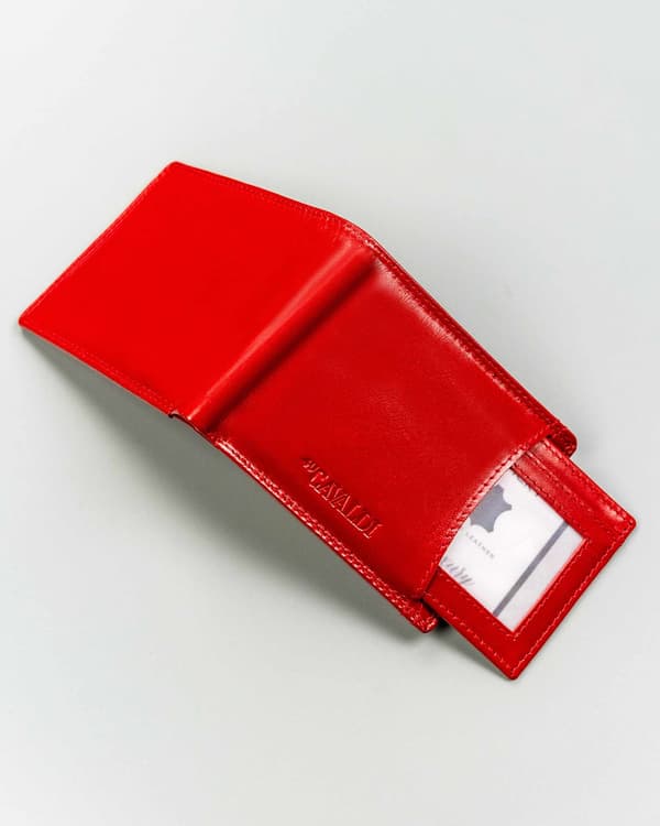 Läderplånbok CW1012-LGV-5120 Röd