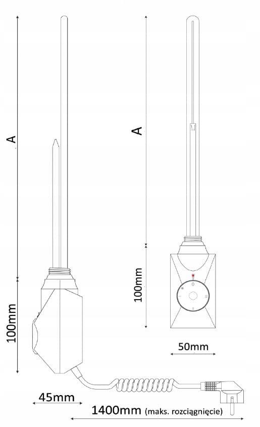 VOLCANO ELEKTRONISK RADIATORVARMER 600 W