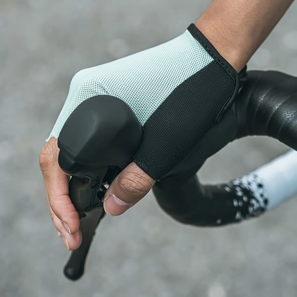 Fingerløse cykelhandsker størrelse M - grå