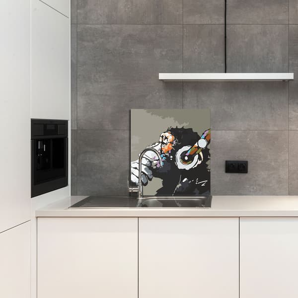 GLASPANEL FÖR KÖK 60x65 Musik