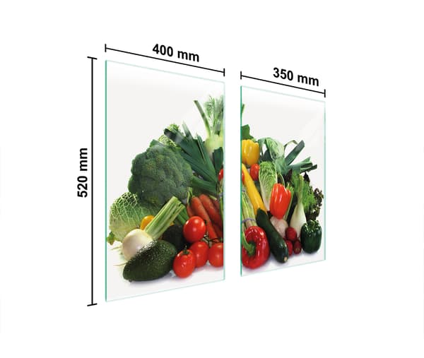 GLASSKYDDSPLATTA FÖR SPIS 75x52 GRÖNSAKER