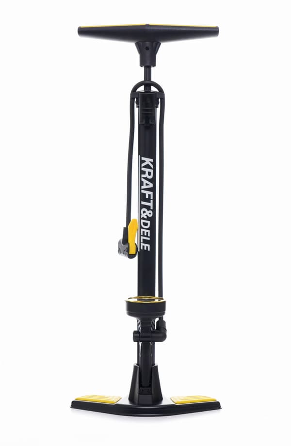 Cykelpump av posttyp med tryckmätare | Kraft&Dele