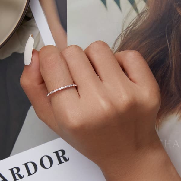 Silverring Rund Zirkon Silver S925