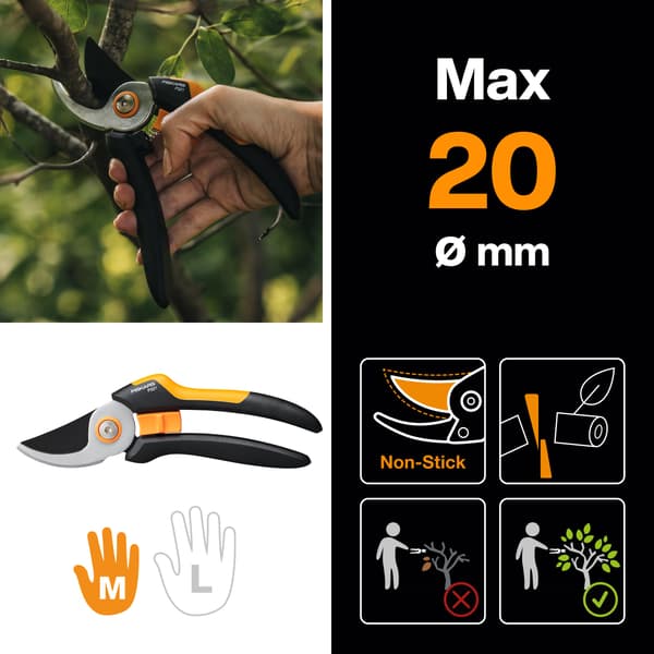 FISKARS SOLID Puutarhaleikkuri tuoreille versoille - manuaalinen