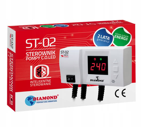 LED-display för central värmepumpstyrenhet ST-02