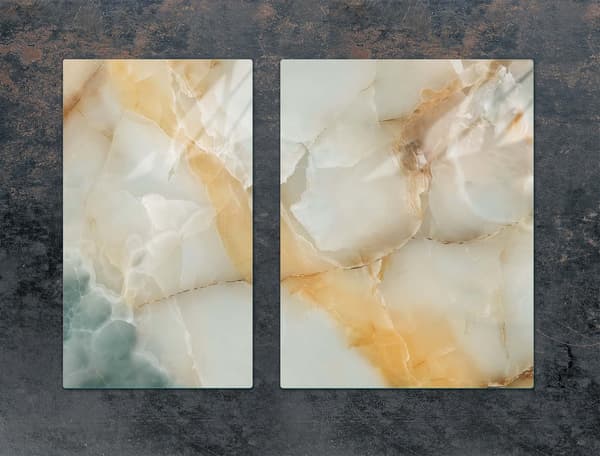 GLASSKYDDSPLÅT FÖR SPIS 70x52 MARMOR
