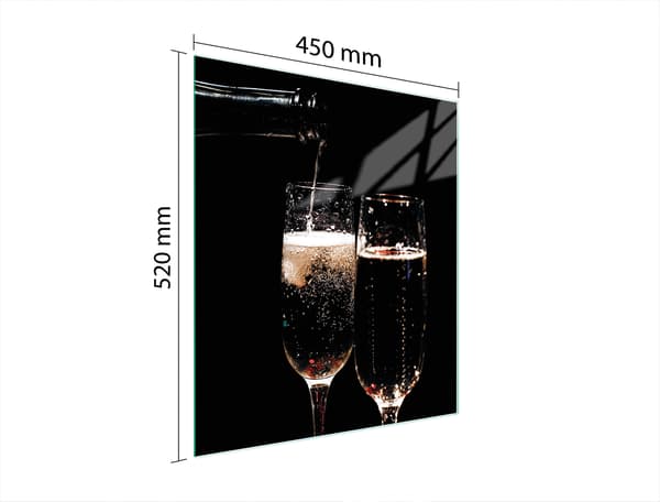 GLAS SKÆREBRÆT 45x52 VIN