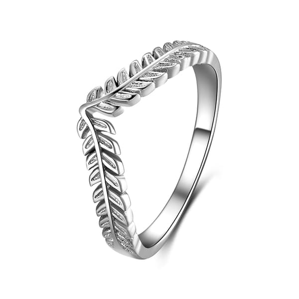 925 sølvring blade ring størrelse 15