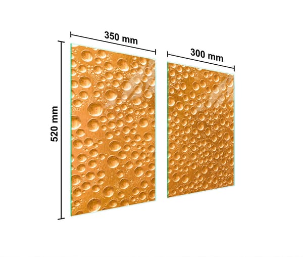 GLASSKYDDSPLATTA FÖR KÖK 65x52 DROPS