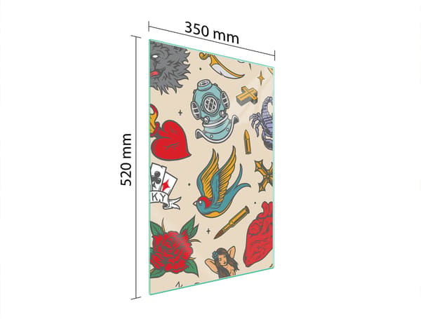 SKÄRBRÄDA I GLAS 35x52 SAGA