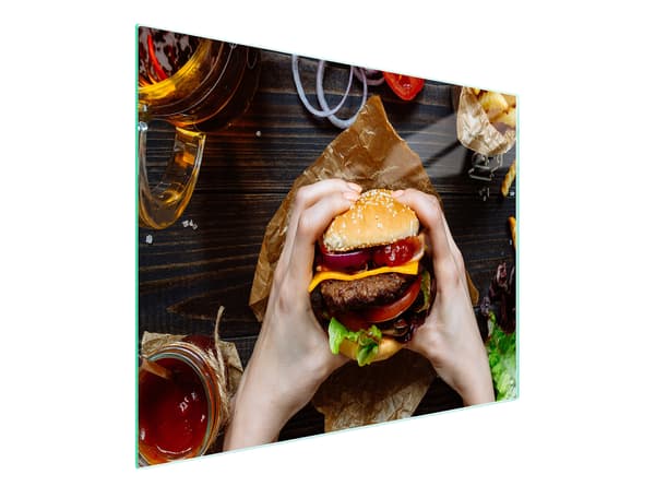 GLAS SKÆREBRÆT 52x30 HAMBURGER