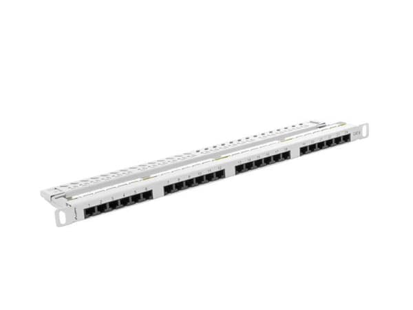 Patchpanel Lanberg PPU6-0024-S 24 porte 0.5U cat.6 grå