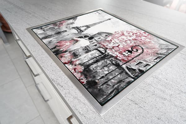 GLASSKYDDSPLÅT FÖR SPIS 70x52 PARIS