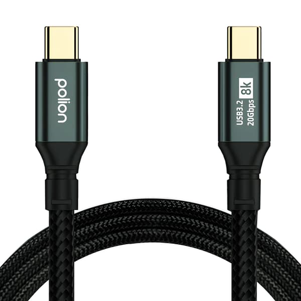 USB-C/C-kabel | 3.2 Gen. 2 | 20 Gbps | 8K | PD 100W | 1 m