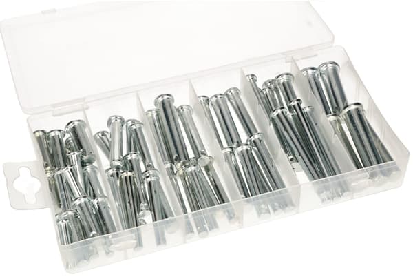 Nitstift med huvud och hål, 60-delars set, BOXX