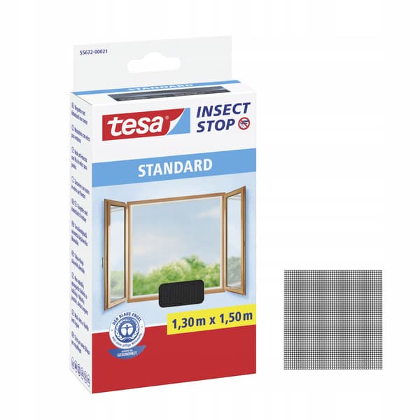 tesa Standard vinduesnet 1,3 x 1,5 m sort x 2