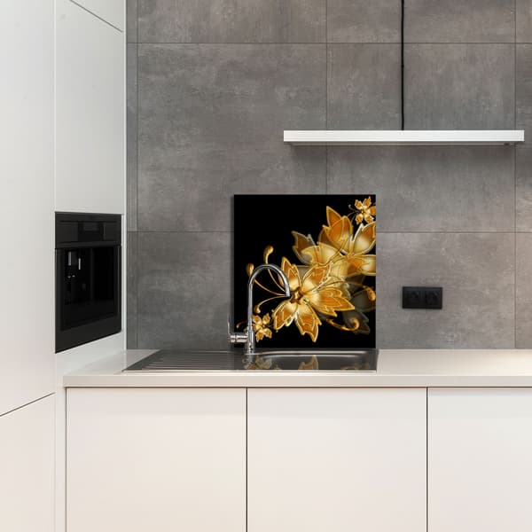 KEITTIÖN LASIPANEELI 60x65 KULTA