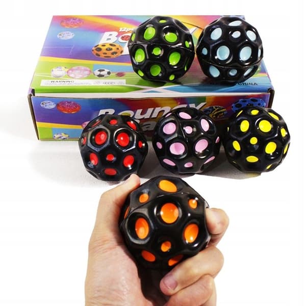Leksaks Galaxboll meteor sort rumgalaksebold 6 cm