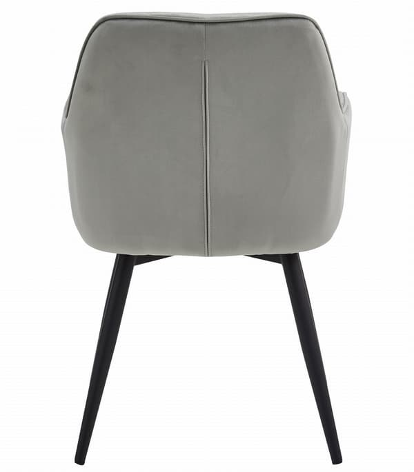 JORK360 stol - silvergrå sammet / svarta ben x 1