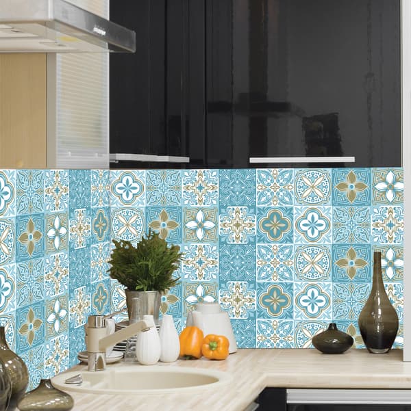 Selvklæbende PVC-patchwork-paneler sæt 10 stk tapet 20x20 cm zm-06-041