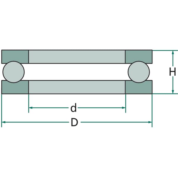 Akselkugleleje 51202 fi 15/32 mm