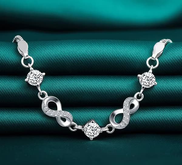Sølvarmbånd Dobbelt Infinity Armbånd Trusky Armbånd
