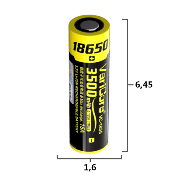 VariCore VC-1835 18650 Li-ion akkumulator 3.7V 3500mAh