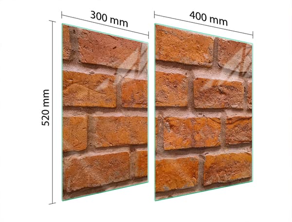 GLASSKYDDSPLÅT FÖR SPIS 70x52 TEGL