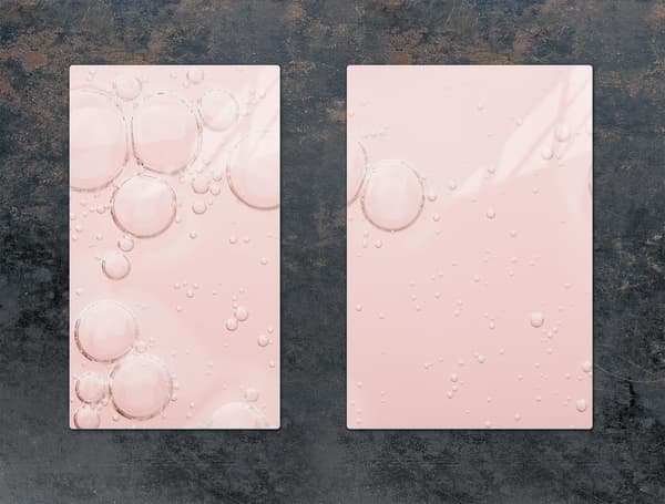 GLASSKYDDSPLATTA FÖR KÖK 65x52 ROSA