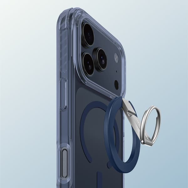 iPhone 17 Pro Max Titan Pro Grip Ring Sæt MagSafe-etui - Blå