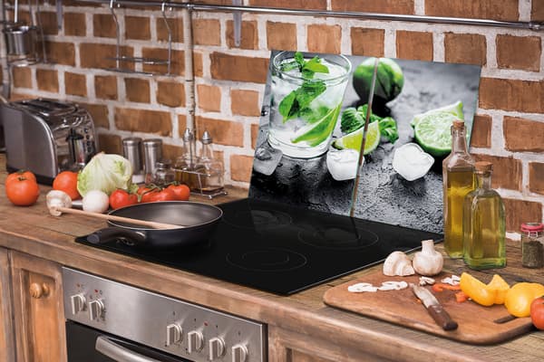 GLASBESKYTTELSESPLADE TIL KOMFUR 75x52 LIME