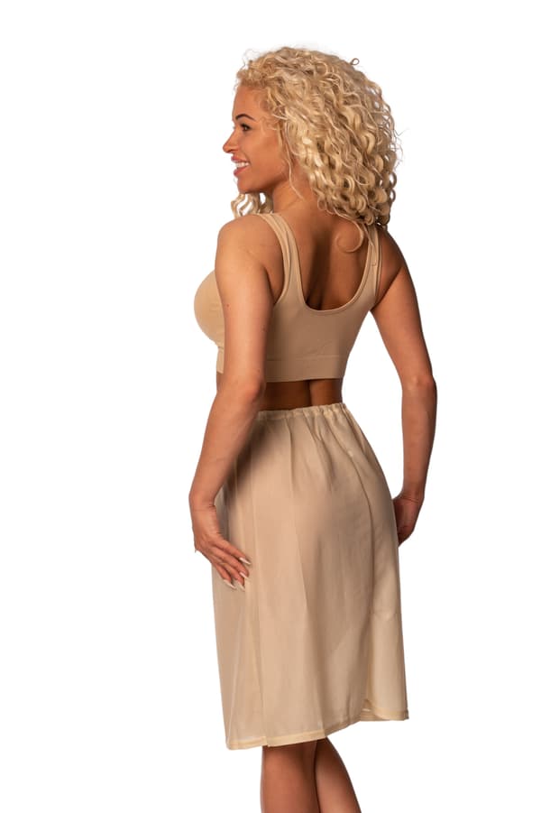 Halvkjol underklänning dam beige slät 3XL